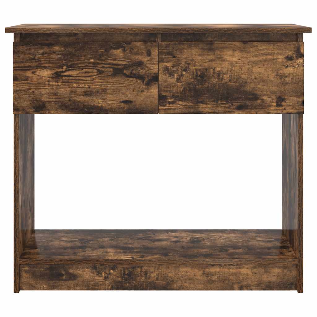 Wandtafel met lades gerookt eikenkleurig 85,5x38,5x74,5 cm is nu te koop bij PeponiXL, paradijselijk wonen!