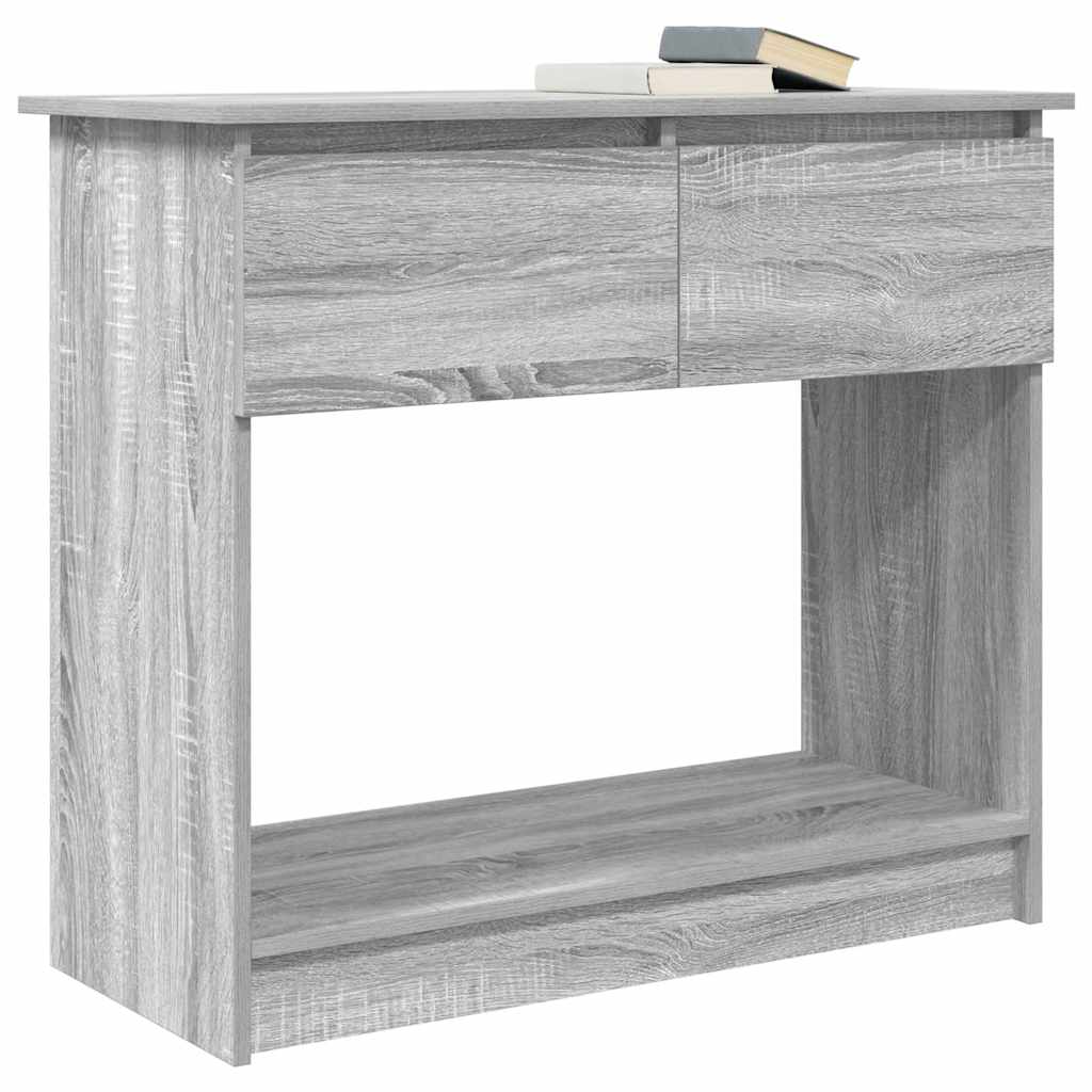 Wandtafel met lades 85,5x38,5x74,5 cm grijs Sonoma is nu te koop bij PeponiXL, paradijselijk wonen!