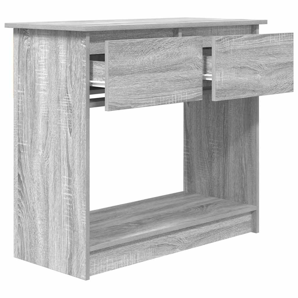 Wandtafel met lades 85,5x38,5x74,5 cm grijs Sonoma is nu te koop bij PeponiXL, paradijselijk wonen!