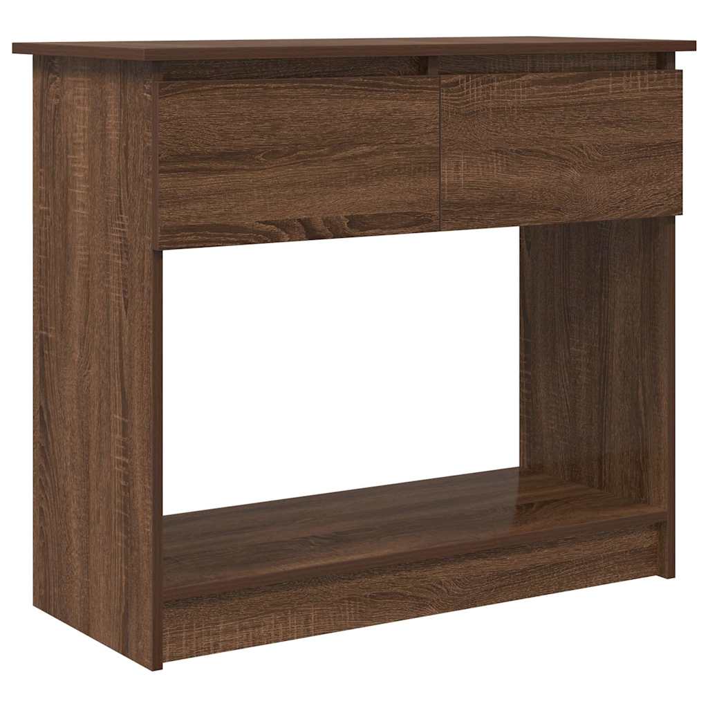 Wandtafel met lades 85,5x38,5x74,5 cm bruin eikenkleurig is nu te koop bij PeponiXL, paradijselijk wonen!