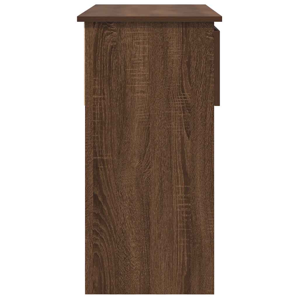 Wandtafel met lades 85,5x38,5x74,5 cm bruin eikenkleurig is nu te koop bij PeponiXL, paradijselijk wonen!