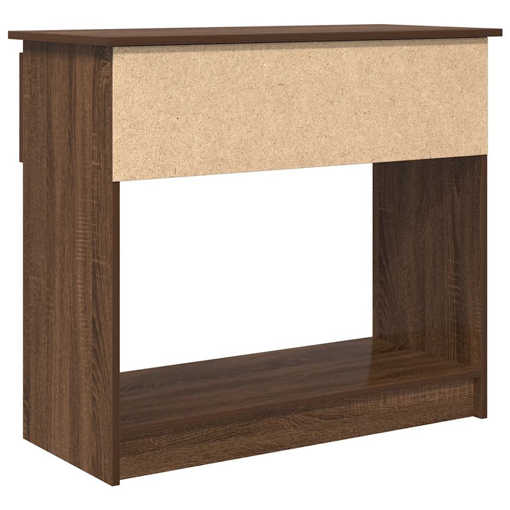 Wandtafel met lades 85,5x38,5x74,5 cm bruin eikenkleurig is nu te koop bij PeponiXL, paradijselijk wonen!