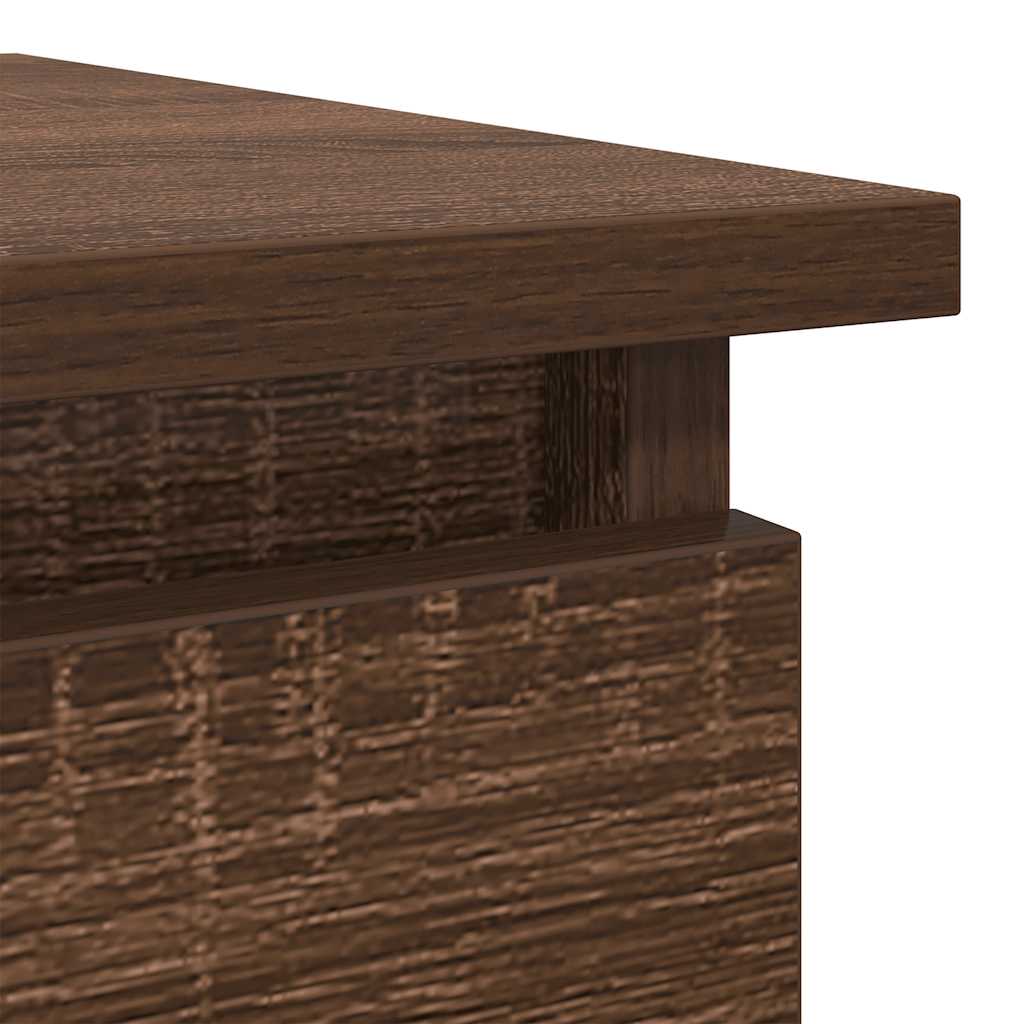 Wandtafel met lades 85,5x38,5x74,5 cm bruin eikenkleurig is nu te koop bij PeponiXL, paradijselijk wonen!
