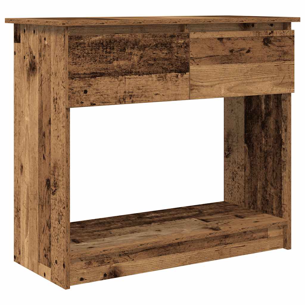 Wandtafel met lades 85,5x38,5x74,5 cm oud hout is nu te koop bij PeponiXL, paradijselijk wonen!