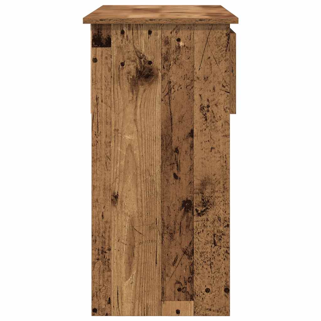 Wandtafel met lades 85,5x38,5x74,5 cm oud hout is nu te koop bij PeponiXL, paradijselijk wonen!