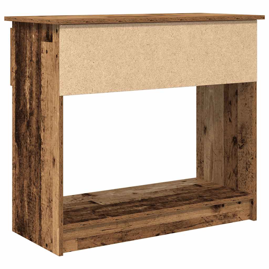 Wandtafel met lades 85,5x38,5x74,5 cm oud hout is nu te koop bij PeponiXL, paradijselijk wonen!