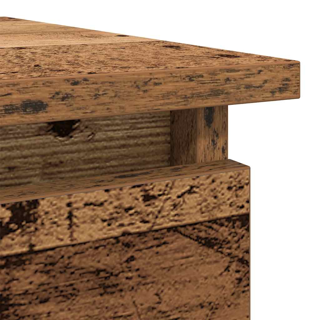 Wandtafel met lades 85,5x38,5x74,5 cm oud hout is nu te koop bij PeponiXL, paradijselijk wonen!