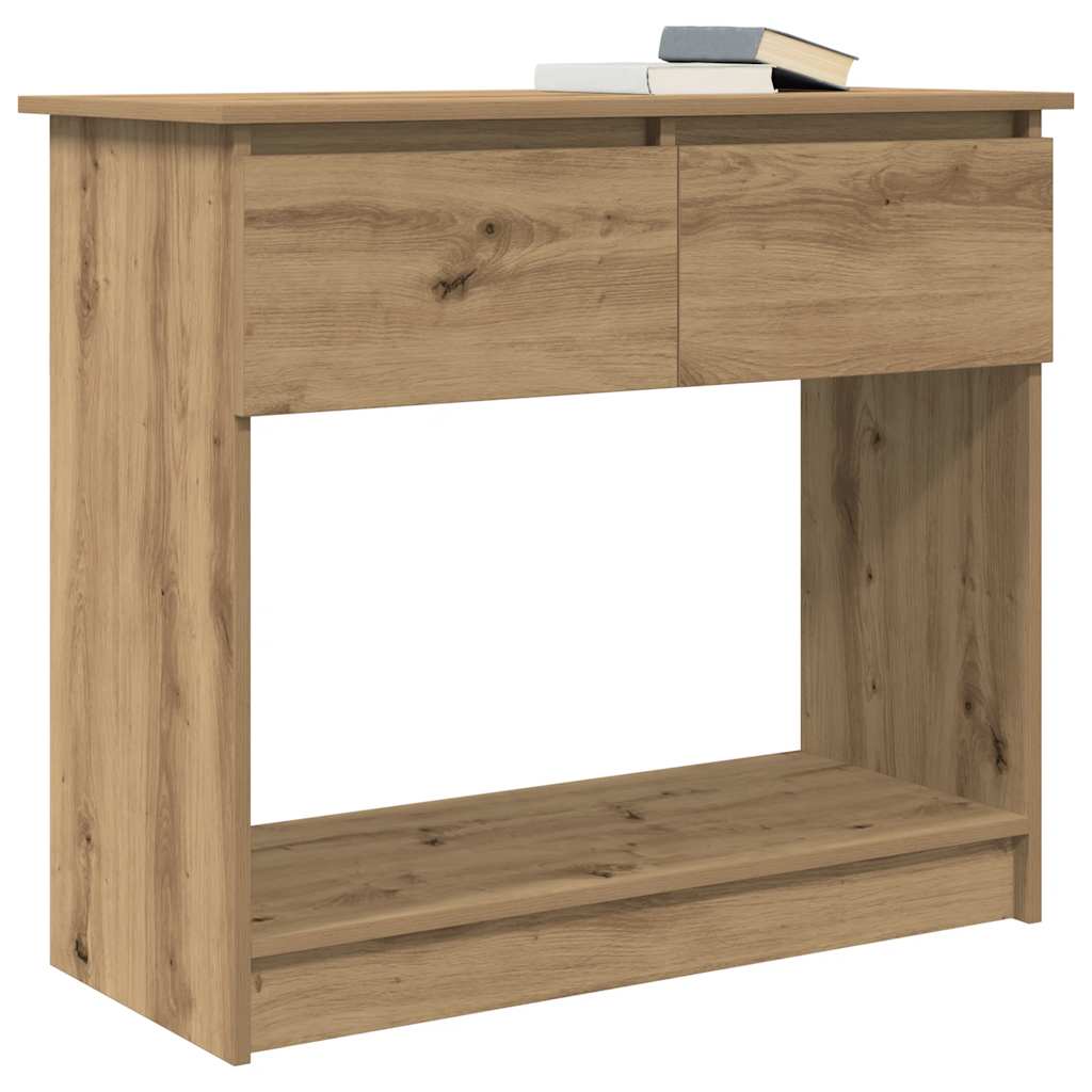 Wandtafel met lades ambachtelijk eikenkleurig 85,5x38,5x74,5 cm is nu te koop bij PeponiXL, paradijselijk wonen!
