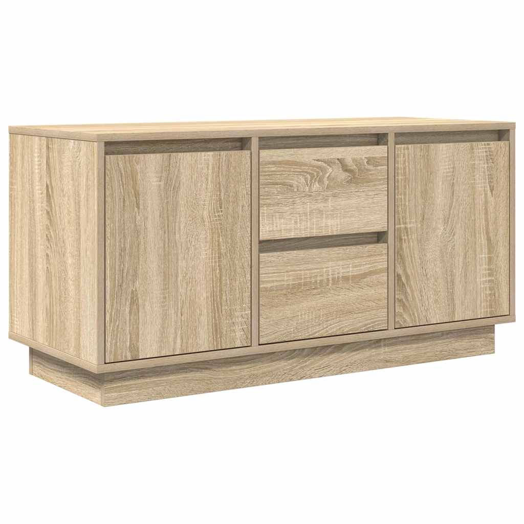Tv-meubel met LED-verlichting 100x41x50 cm sonoma eikenkleurig is nu te koop bij PeponiXL, paradijselijk wonen!