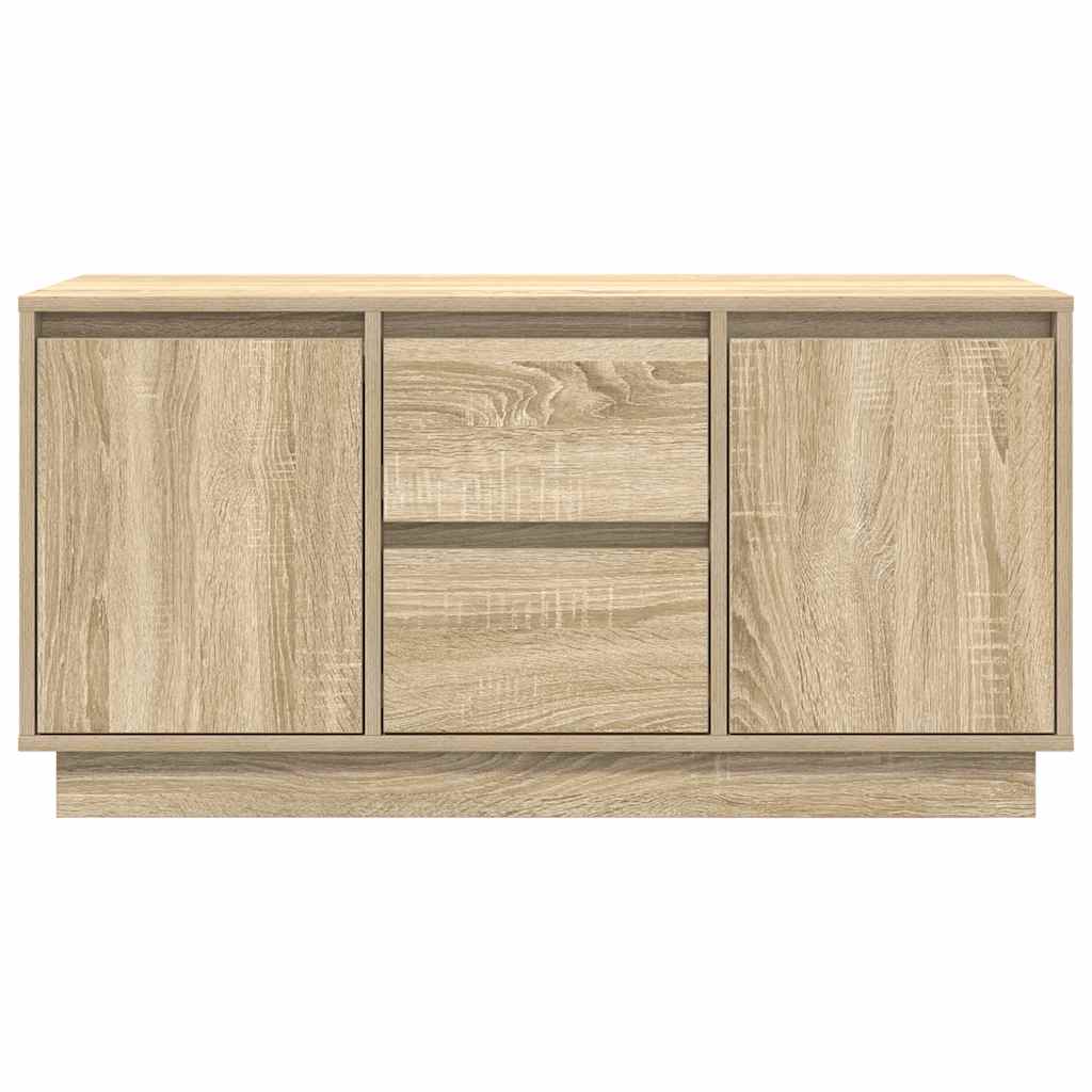 Tv-meubel met LED-verlichting 100x41x50 cm sonoma eikenkleurig is nu te koop bij PeponiXL, paradijselijk wonen!