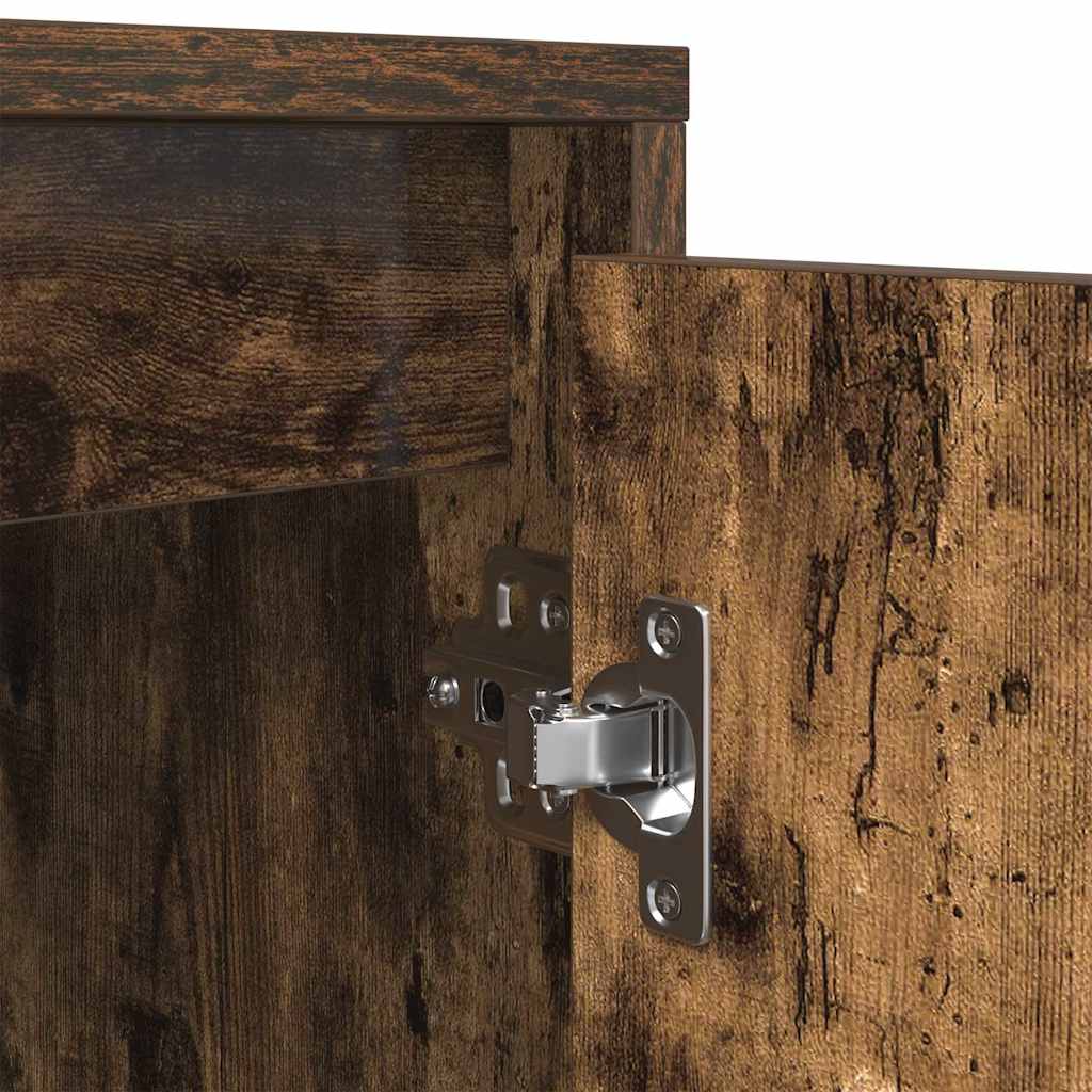 Tv-meubel met LED-verlichting 100x41x50 cm gerookt eikenkleurig is nu te koop bij PeponiXL, paradijselijk wonen!