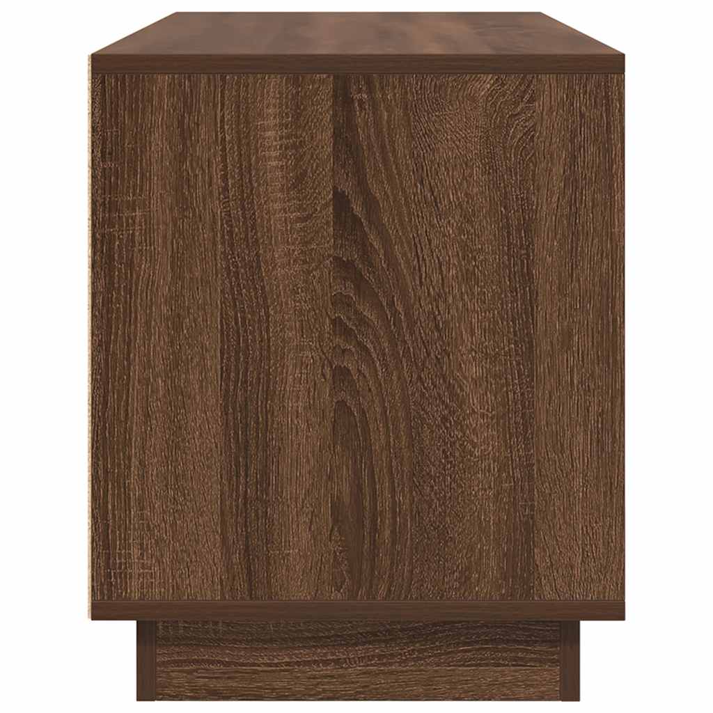 Tv-meubel met LED-verlichting 100x41x50 cm bruin eikenkleur is nu te koop bij PeponiXL, paradijselijk wonen!