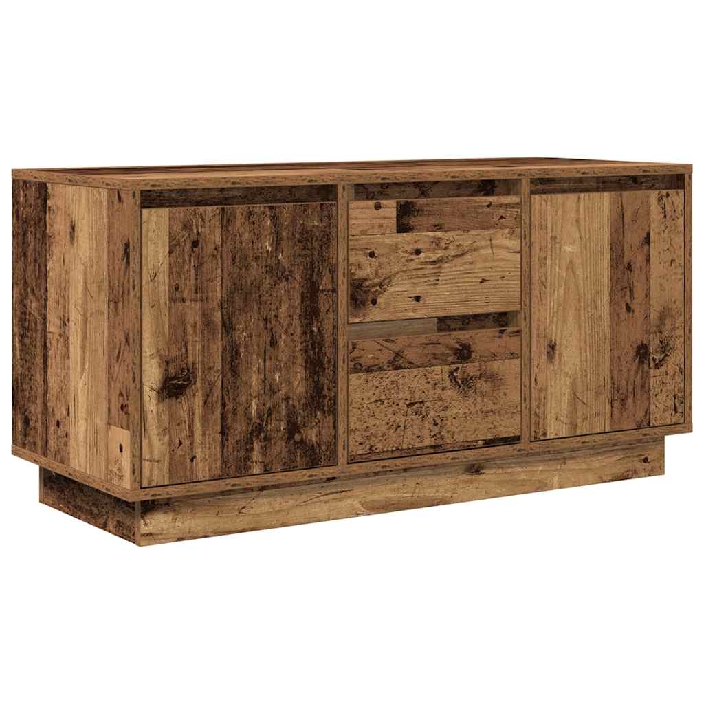 Tv-meubel met LED-verlichting 100x41x50 cm oud houtkleurig is nu te koop bij PeponiXL, paradijselijk wonen!