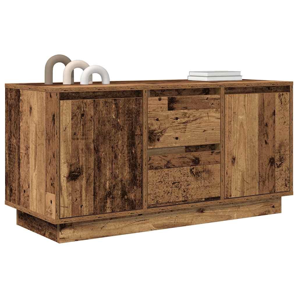 Tv-meubel met LED-verlichting 100x41x50 cm oud houtkleurig is nu te koop bij PeponiXL, paradijselijk wonen!