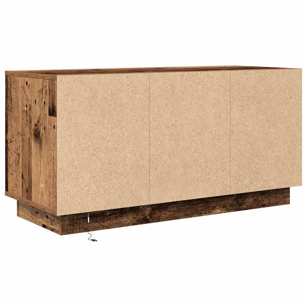 Tv-meubel met LED-verlichting 100x41x50 cm oud houtkleurig is nu te koop bij PeponiXL, paradijselijk wonen!