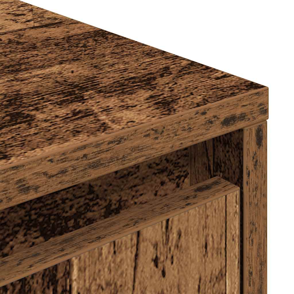 Tv-meubel met LED-verlichting 100x41x50 cm oud houtkleurig is nu te koop bij PeponiXL, paradijselijk wonen!