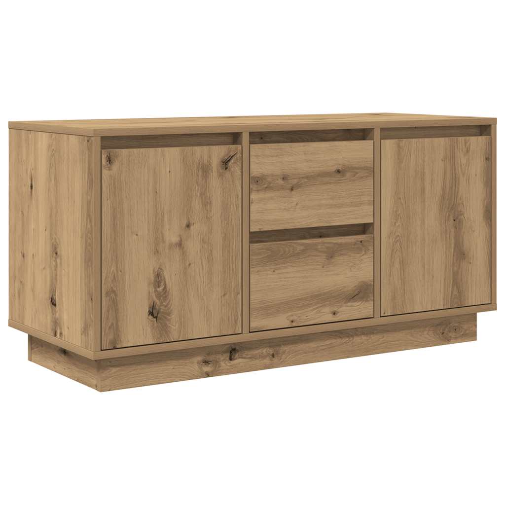 Tv-meubel met LED-verlichting 100x41x50 cm artisanaal eiken is nu te koop bij PeponiXL, paradijselijk wonen!
