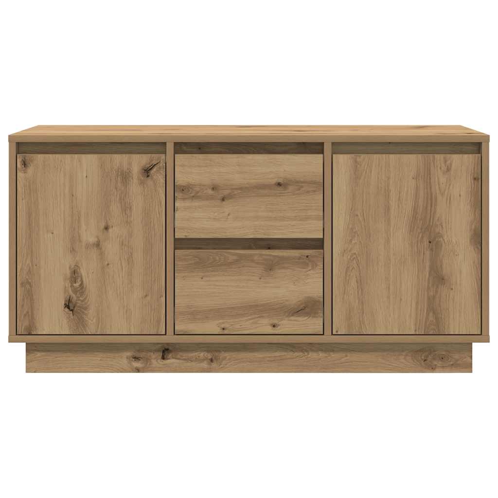Tv-meubel met LED-verlichting 100x41x50 cm artisanaal eiken is nu te koop bij PeponiXL, paradijselijk wonen!