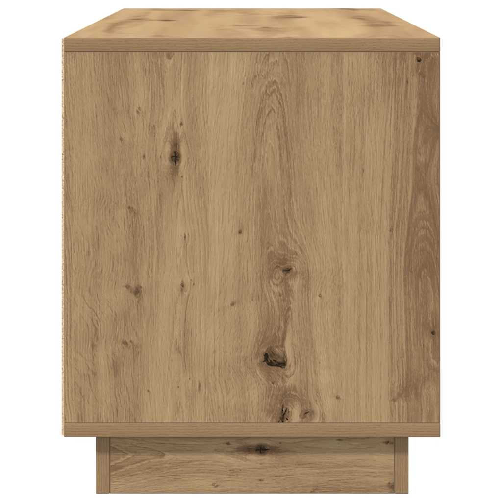 Tv-meubel met LED-verlichting 100x41x50 cm artisanaal eiken is nu te koop bij PeponiXL, paradijselijk wonen!
