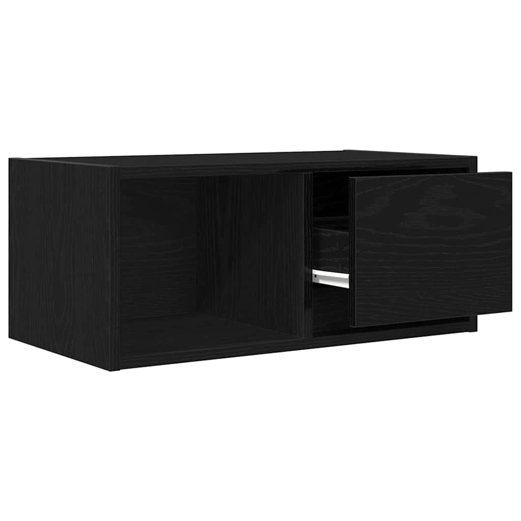 Tv-kasten 60x31x25,5 cm spaanplaat zwart eikenkleurig is nu te koop bij PeponiXL, paradijselijk wonen!