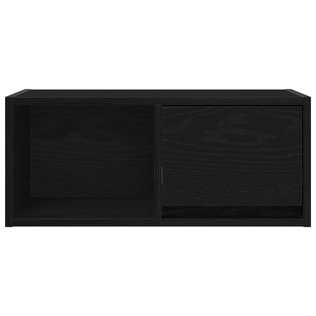 Tv-kasten 60x31x25,5 cm spaanplaat zwart eikenkleurig is nu te koop bij PeponiXL, paradijselijk wonen!