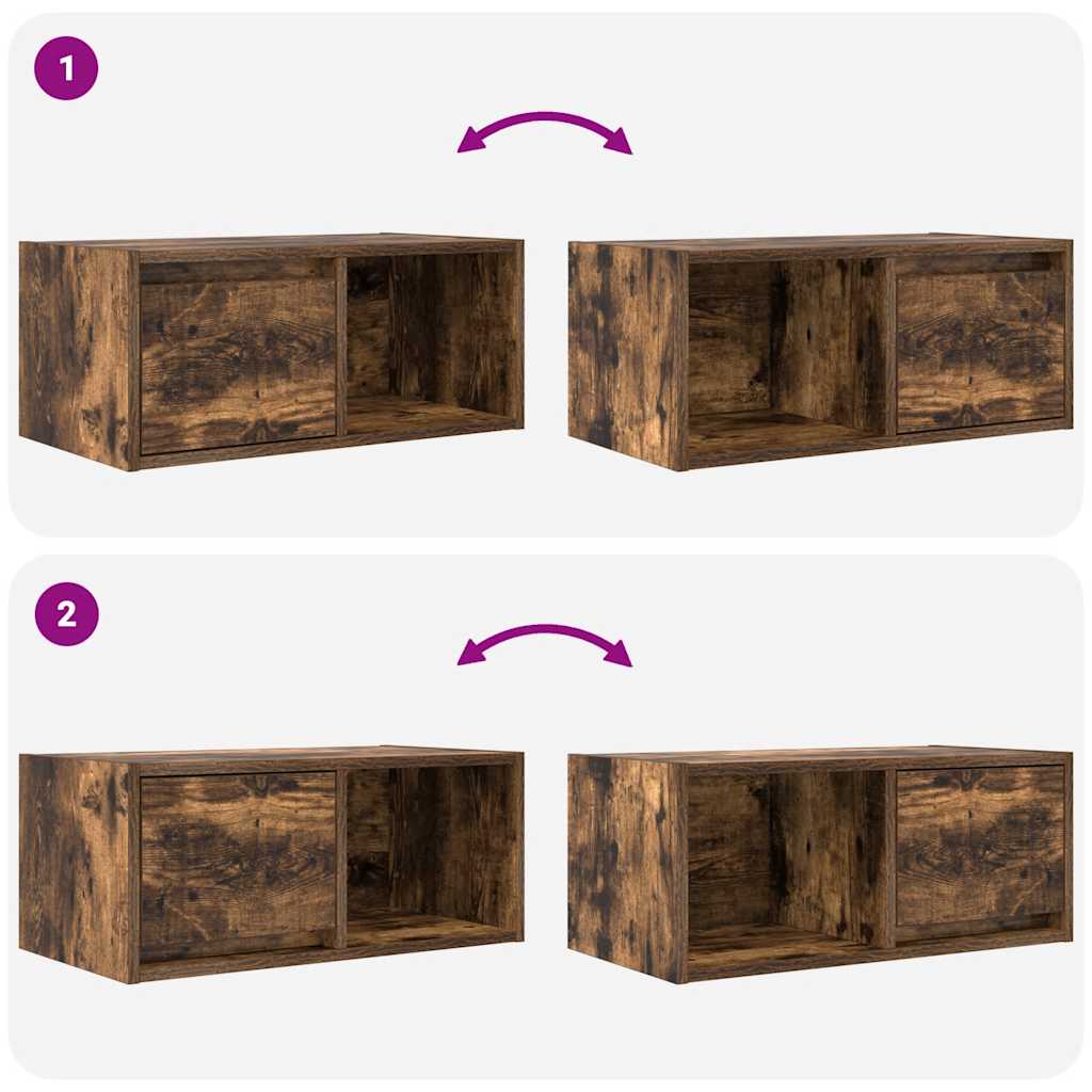 Tv-meubelen 2 st 60x31x25,5 cm bewerkt hout gerookt eikenkleur is nu te koop bij PeponiXL, paradijselijk wonen!