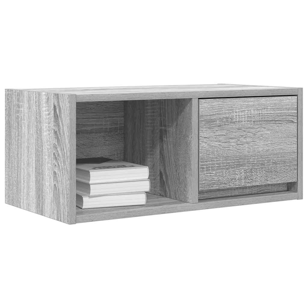 TV-meubel 60x31x25,5 cm bewerkt hout grijs sonoma eikenkleurig is nu te koop bij PeponiXL, paradijselijk wonen!