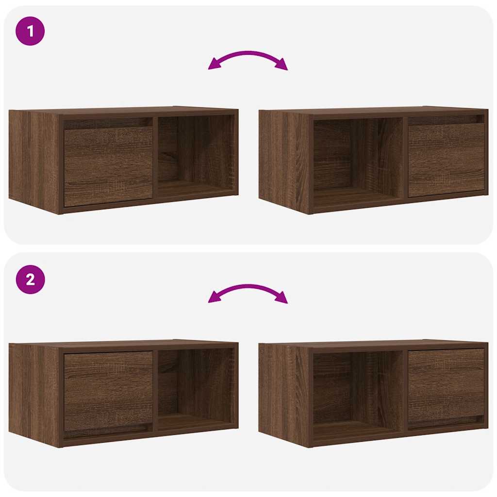 TV-meubel 60x31x25,5 cm bewerkt hout bruin eikenkleur is nu te koop bij PeponiXL, paradijselijk wonen!