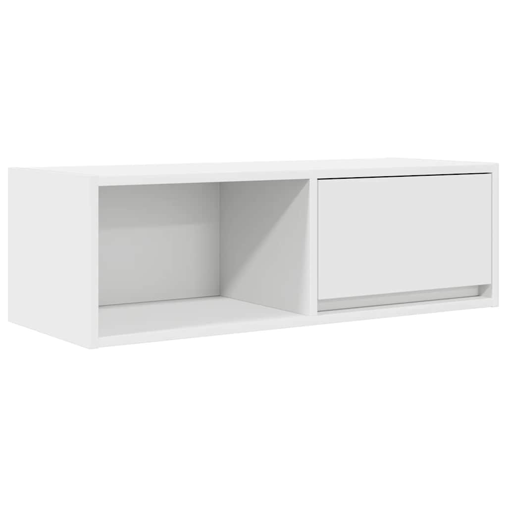 TV-meubel 80x31x25,5 cm bewerkt hout wit is nu te koop bij PeponiXL, paradijselijk wonen!