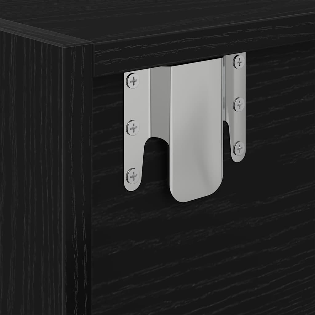 TV-meubel 80x31x25,5 cm spaanplaat zwart eikenkleurig is nu te koop bij PeponiXL, paradijselijk wonen!