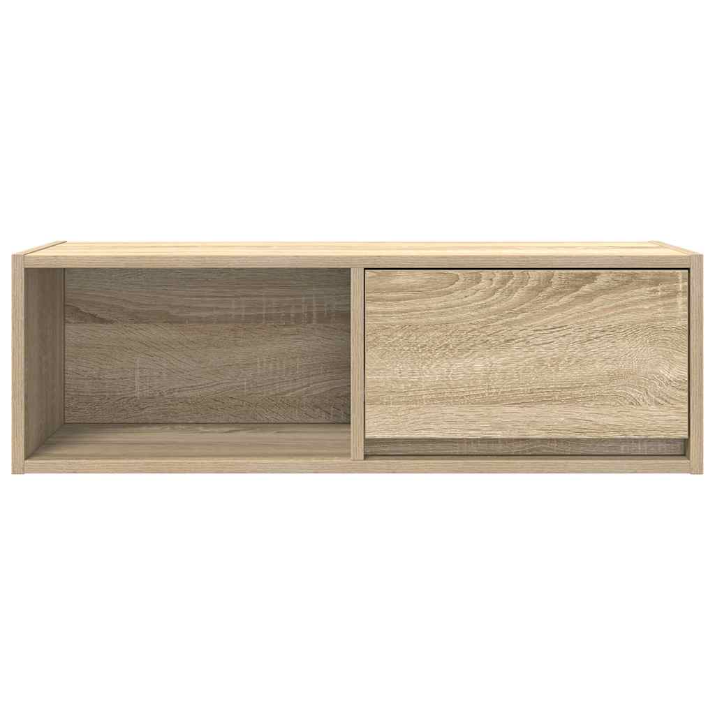 Tv-meubel 80x31x25,5 cm bewerkt hout sonoma eikenkleurig is nu te koop bij PeponiXL, paradijselijk wonen!