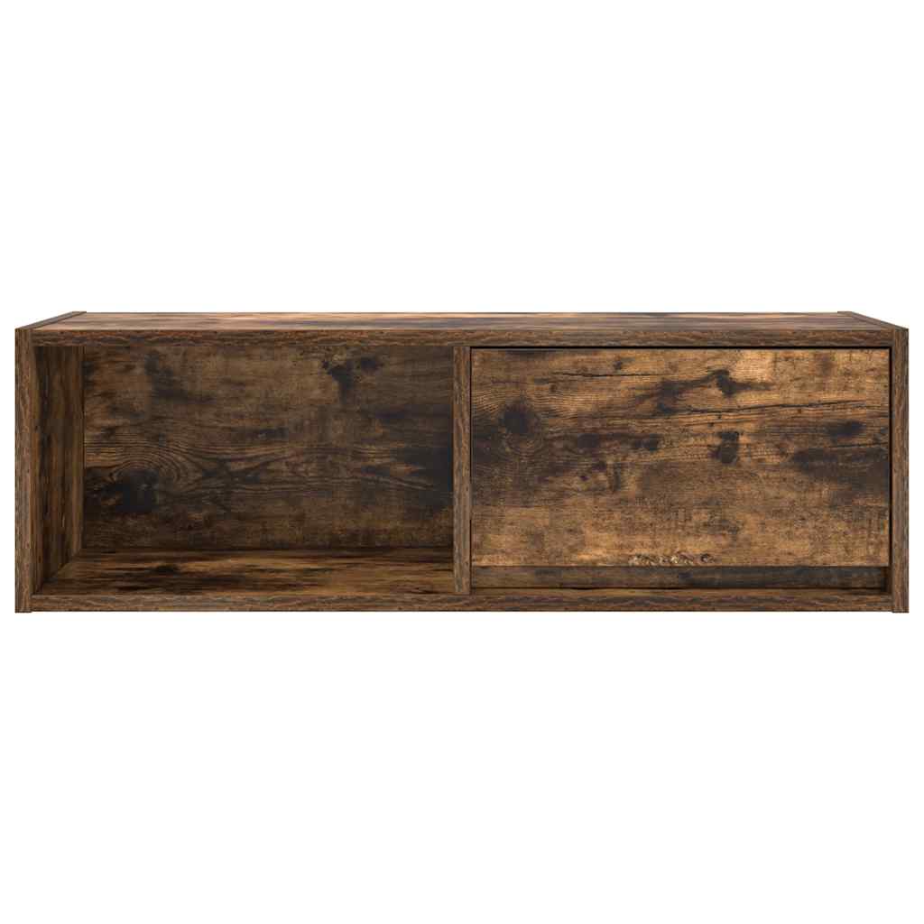 Tv-meubel 80x31x25,5 cm bewerkt hout gerookt eikenkleurig is nu te koop bij PeponiXL, paradijselijk wonen!