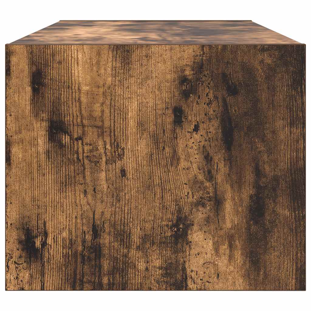 Tv-meubel 80x31x25,5 cm bewerkt hout gerookt eikenkleurig is nu te koop bij PeponiXL, paradijselijk wonen!