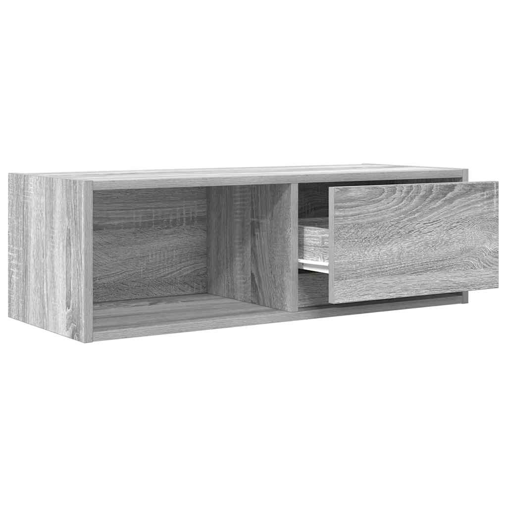Tv-meubel 80x31x25,5 cm bewerkt hout grijs sonoma eikenkleurig is nu te koop bij PeponiXL, paradijselijk wonen!
