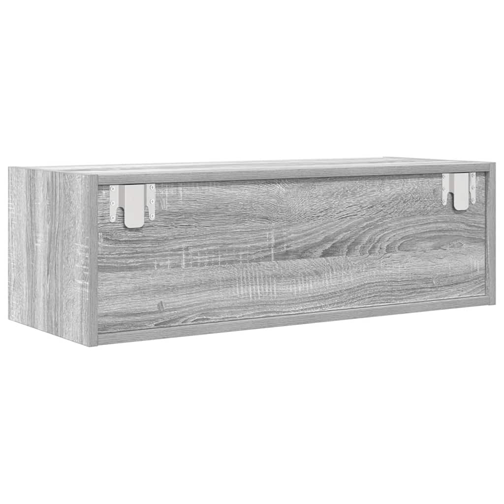 Tv-meubel 80x31x25,5 cm bewerkt hout grijs sonoma eikenkleurig is nu te koop bij PeponiXL, paradijselijk wonen!