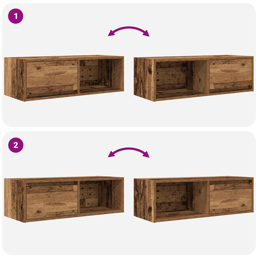 Tv-meubels 2 st 80x31x25,5 cm bewerkt hout oud houtkleurig is nu te koop bij PeponiXL, paradijselijk wonen!