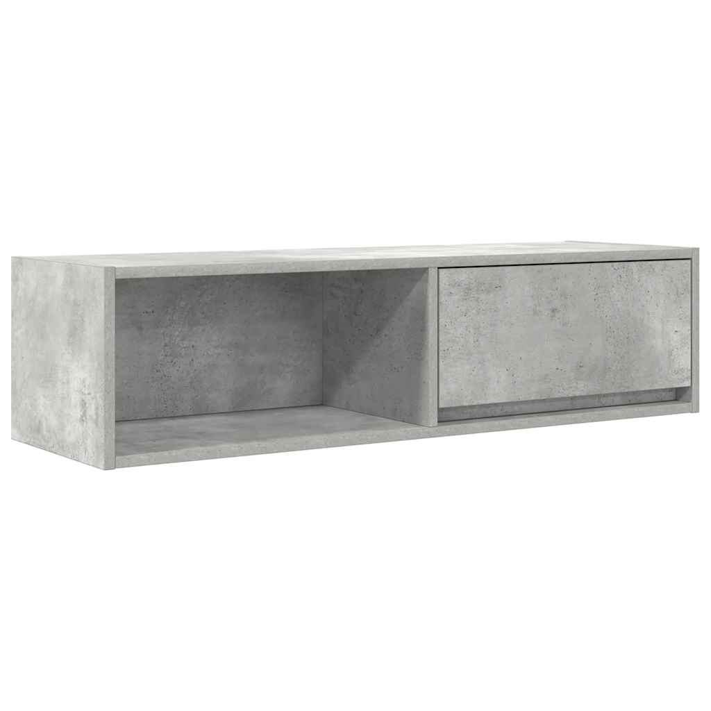 Tv-meubel 100x31x25,5 cm bewerkt hout betongrijs is nu te koop bij PeponiXL, paradijselijk wonen!