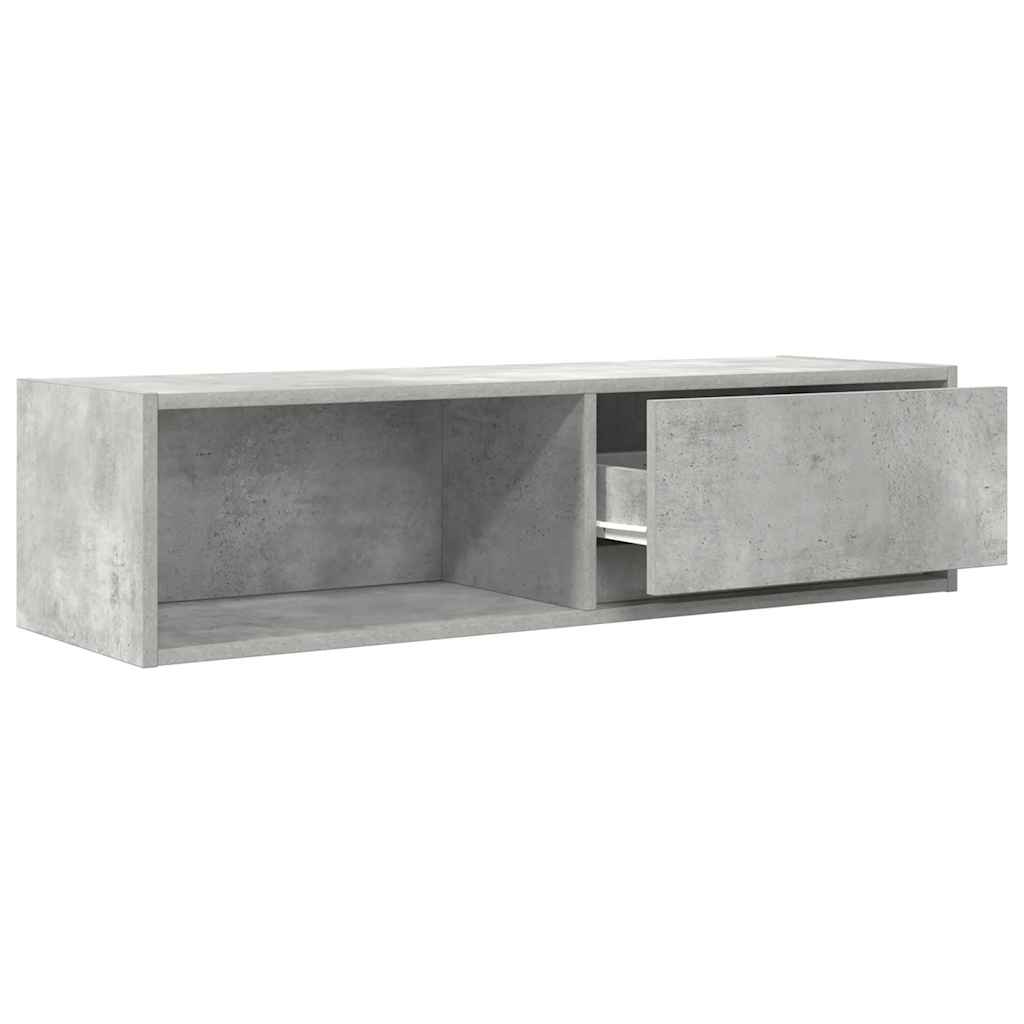 Tv-meubel 100x31x25,5 cm bewerkt hout betongrijs is nu te koop bij PeponiXL, paradijselijk wonen!