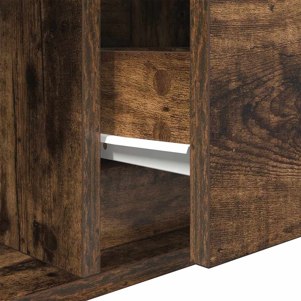 Tv-meubel 100x31x25,5 cm spaanplaat gerookt eikenkleurig