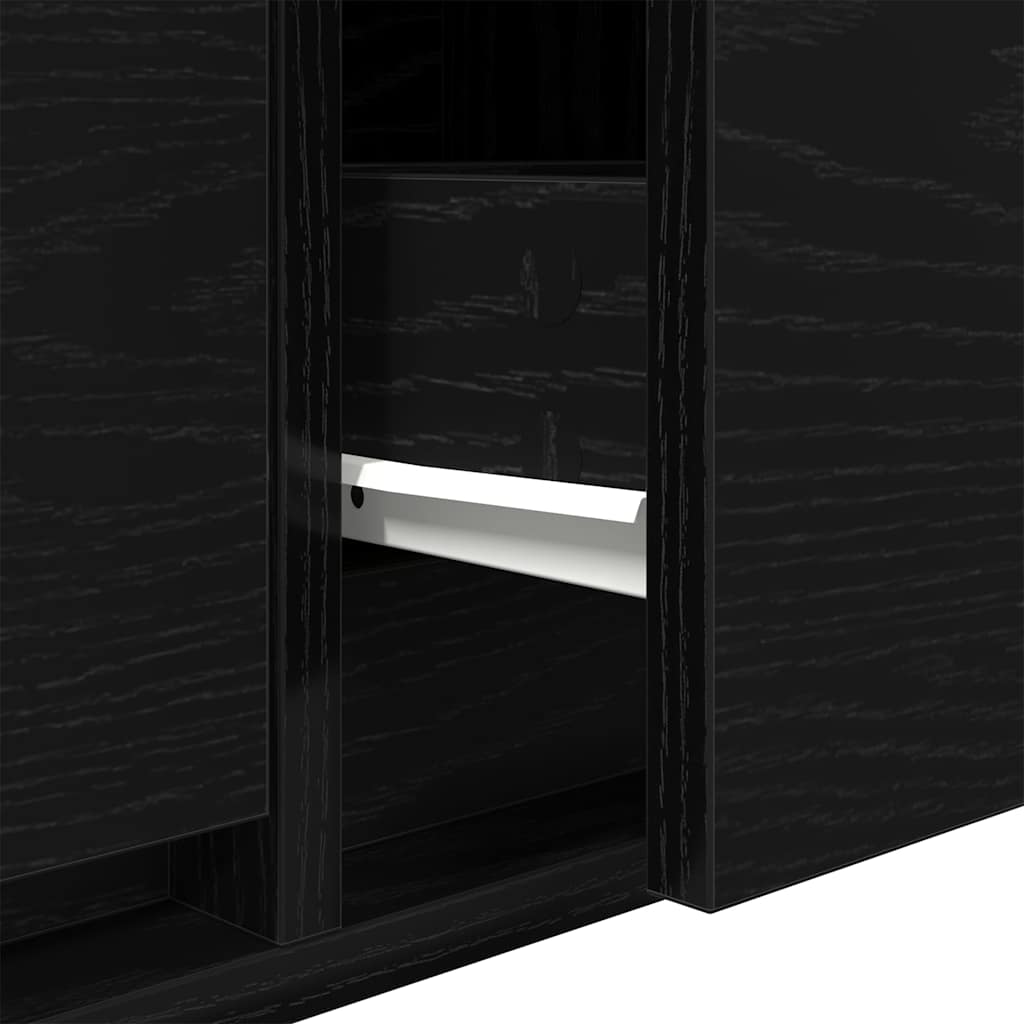 Tv-kasten 60x31x25,5 cm spaanplaat zwart eikenkleurig is nu te koop bij PeponiXL, paradijselijk wonen!