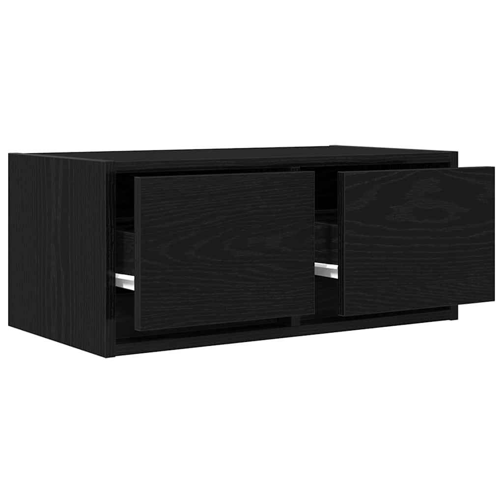 Tv-kasten 60x31x25,5 cm spaanplaat zwart eikenkleurig is nu te koop bij PeponiXL, paradijselijk wonen!