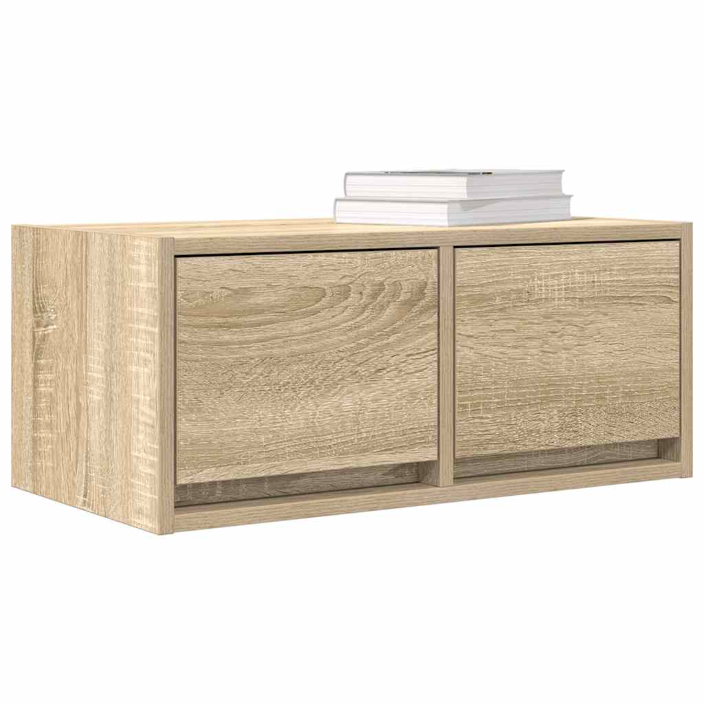 TV-meubel 60x31x25,5 cm bewerkt hout sonoma eikenkleurig is nu te koop bij PeponiXL, paradijselijk wonen!