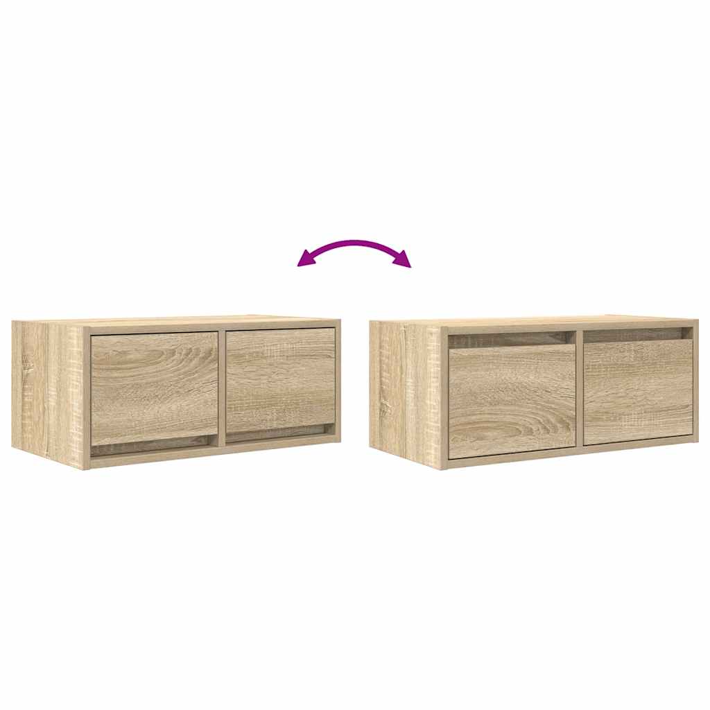 Tv-meubelen 2 st 60x31x25,5 cm bewerkt hout sonoma eikenkleurig is nu te koop bij PeponiXL, paradijselijk wonen!