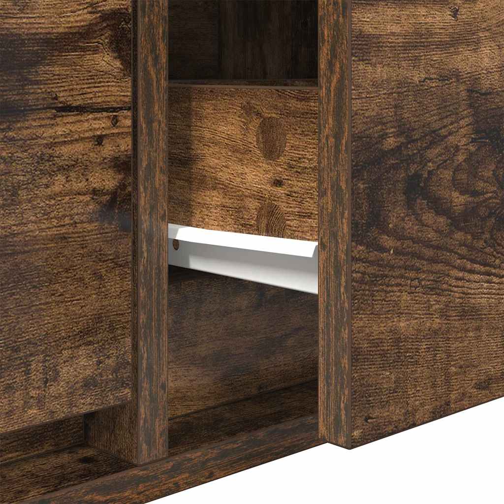 TV-meubel 60x31x25,5 cm bewerkt hout gerookt eikenkleurig is nu te koop bij PeponiXL, paradijselijk wonen!