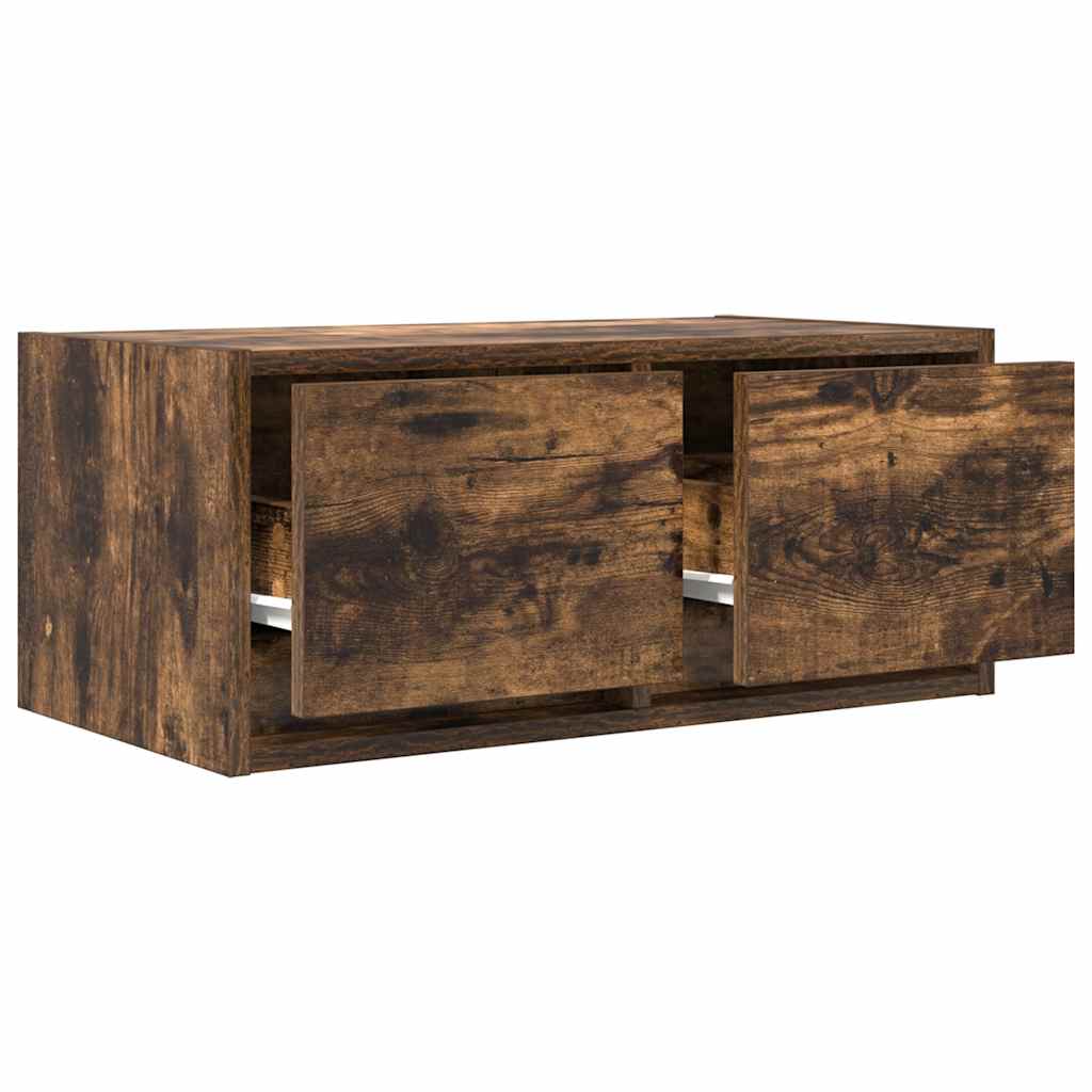 TV-meubel 60x31x25,5 cm bewerkt hout gerookt eikenkleurig is nu te koop bij PeponiXL, paradijselijk wonen!