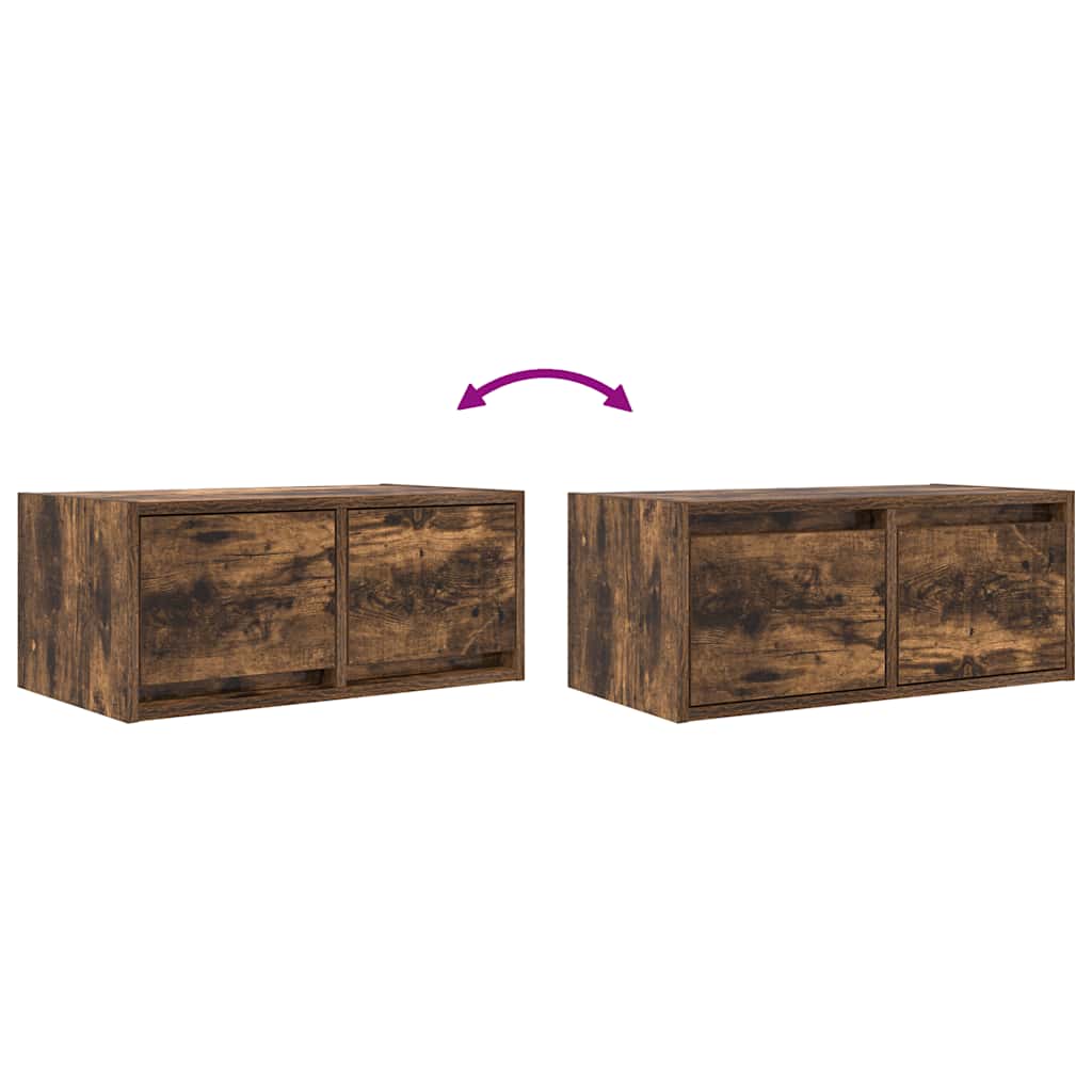 TV-meubel 60x31x25,5 cm bewerkt hout gerookt eikenkleurig is nu te koop bij PeponiXL, paradijselijk wonen!