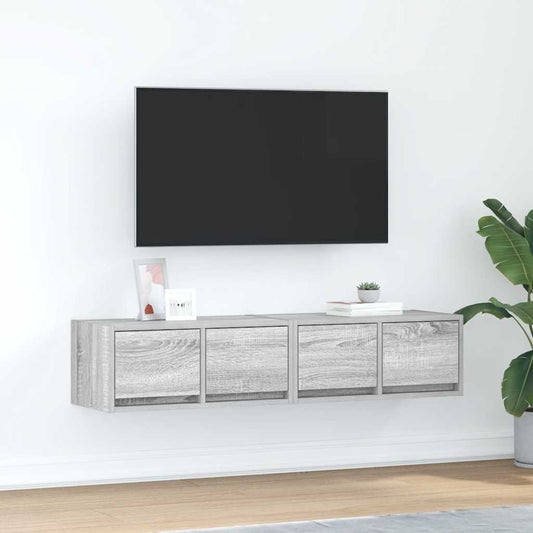 Tv-meubelen 2 st 60x31x25,5 cm bewerkt hout grijs sonoma eiken is nu te koop bij PeponiXL, paradijselijk wonen!