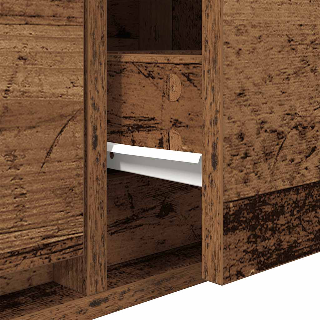 TV-meubel 60x31x25,5 cm bewerkt hout oud houtkleurig is nu te koop bij PeponiXL, paradijselijk wonen!