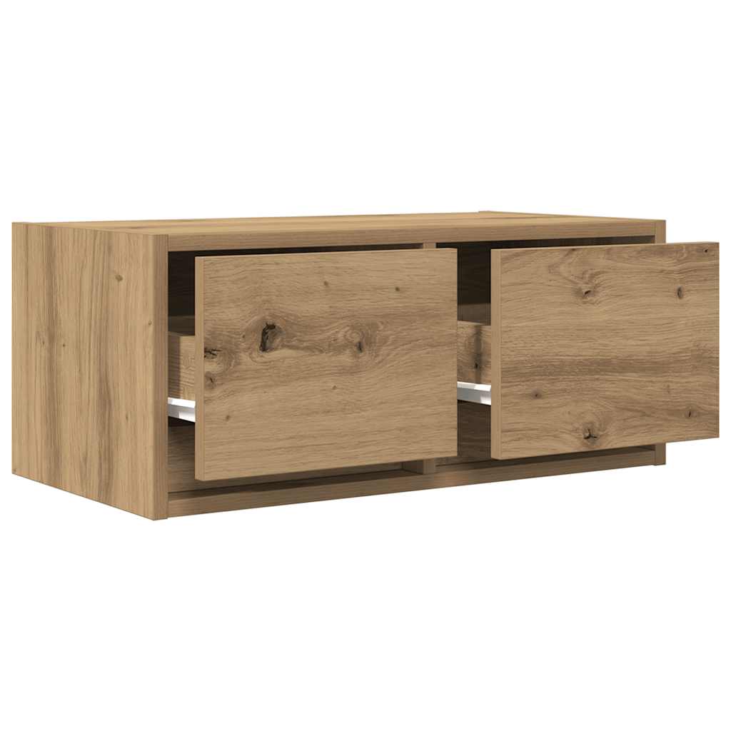 TV-meubel 60x31x25,5 cm bewerkt hout artisanaal eikenkleur is nu te koop bij PeponiXL, paradijselijk wonen!