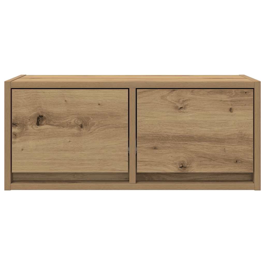 TV-meubel 60x31x25,5 cm bewerkt hout artisanaal eikenkleur is nu te koop bij PeponiXL, paradijselijk wonen!
